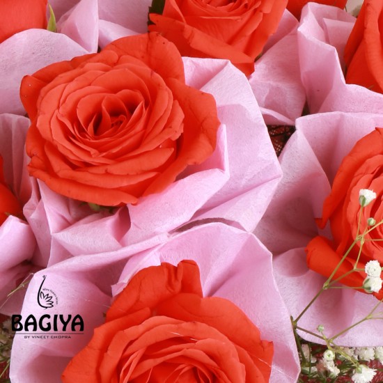 Idyllic Orange Roses Bouquet