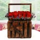 ROSES IN A WOODEN BASKET