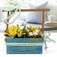 Lillies Carnations Handle Basket