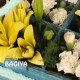 Lillies Carnations Handle Basket