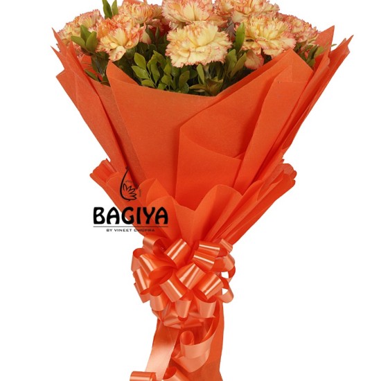 Orange Carnations Bunch