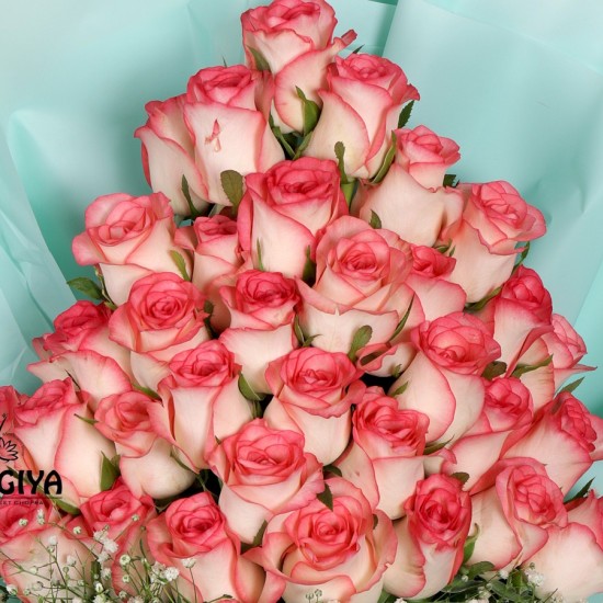 35 PINK ROSES BUNCH