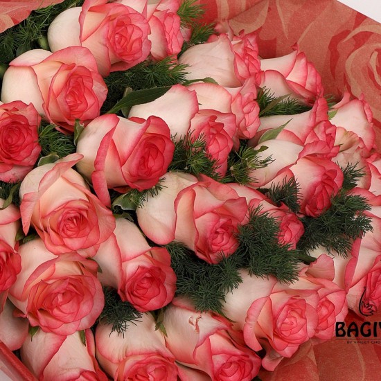 27 PINK ROSES BUNCH