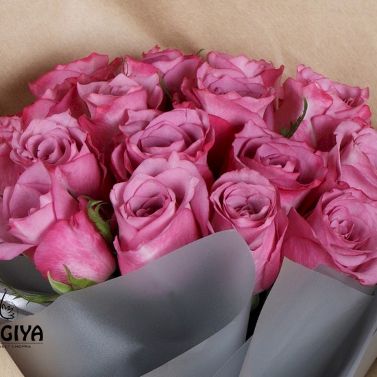 20 PINK ROSES BUNCH