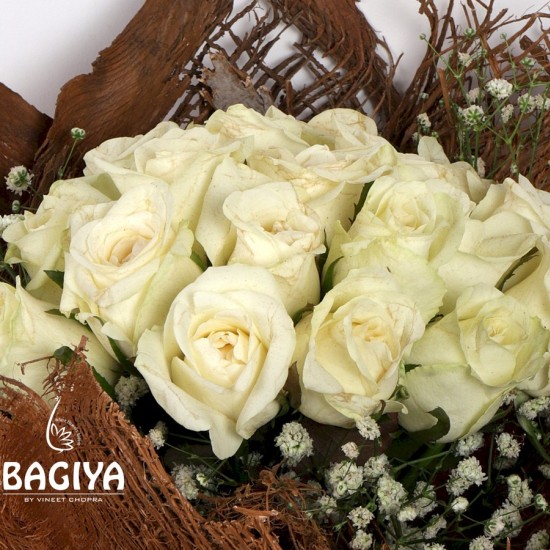 20 WHITE ROSES BUNCH ONLINE