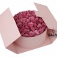 BOX BOUQUET OF 45 PINK ROSES