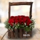 25 ROSES HANDLE BASKET