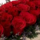 21 RED ROSES HANDLE BASKET 